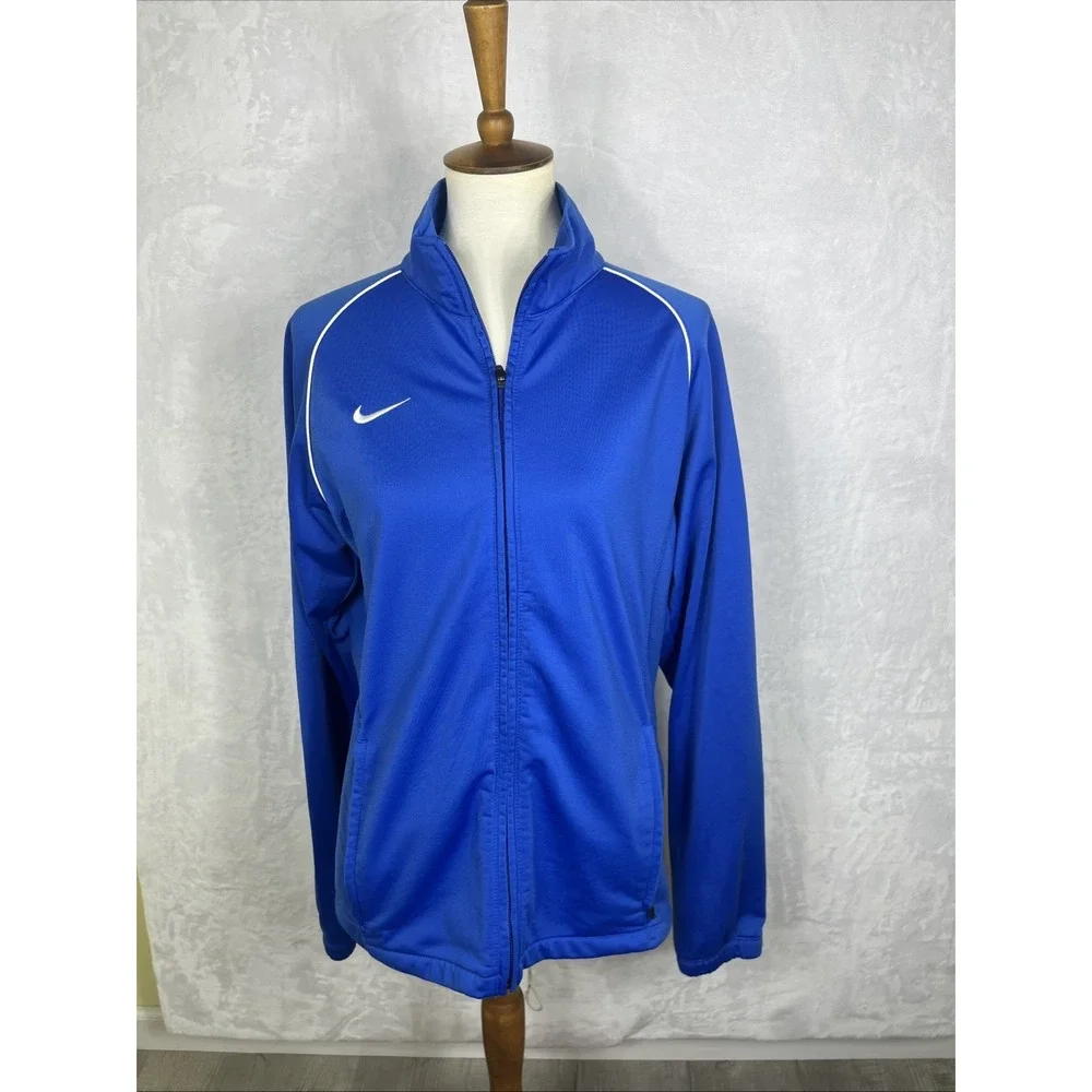 Nike Women's Zip Front Jacket Activewear Blue Size Small